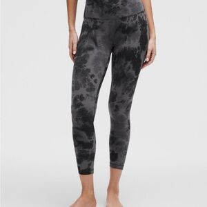Lululemon Athletica Charcoal Tie-Dye Leggings